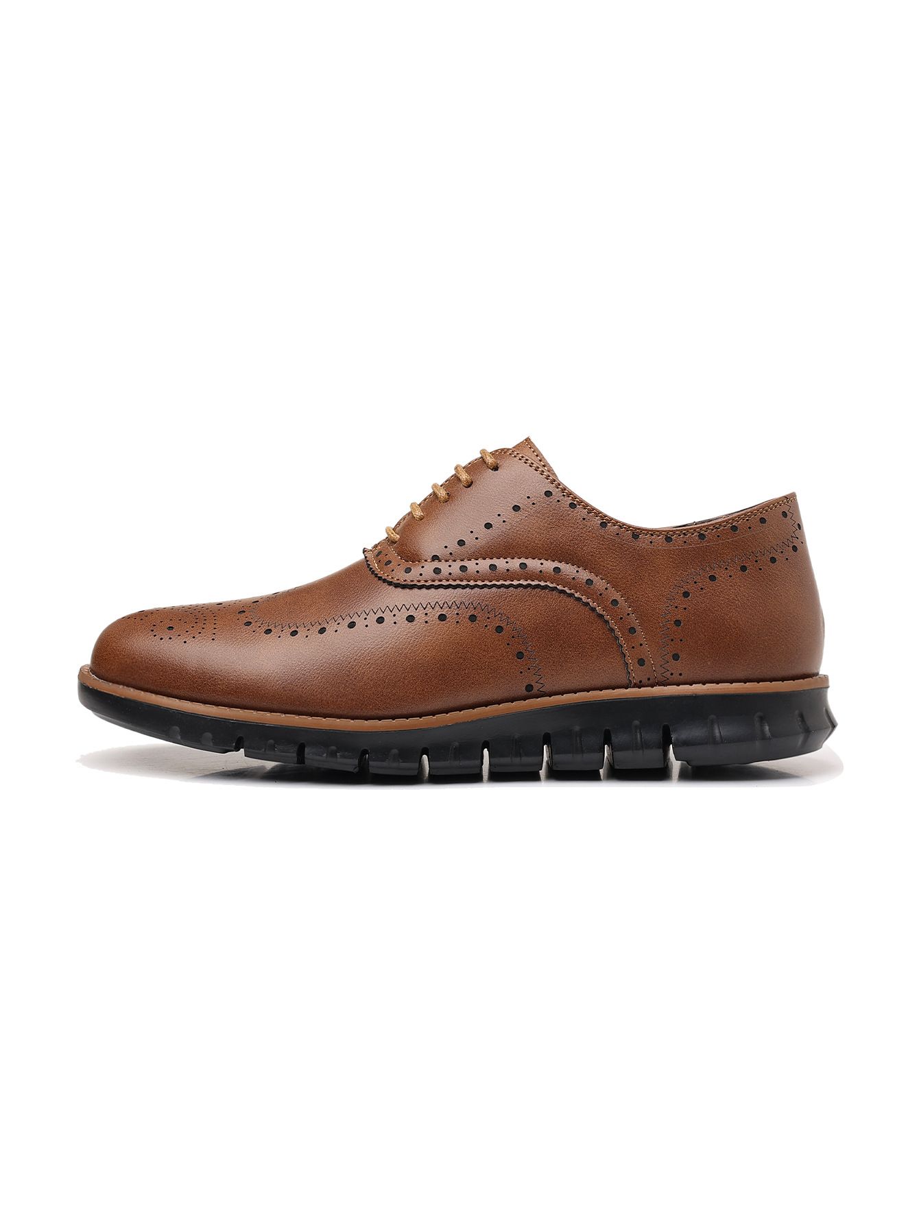 Shoes Men Leather Shoe Man Men's Hollowed-Out Base Sports Leather Shoes with EVA Sole Lightweight Engraved Oxford Shoes for Spring Summer Men's Shoes Oxfords