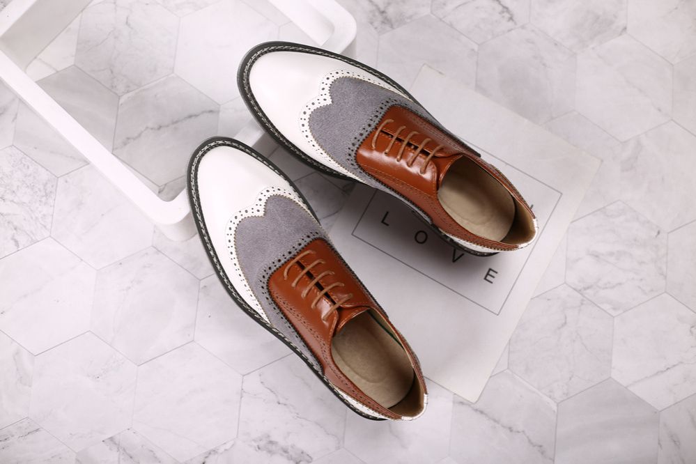 Shoes Men Leather Shoe Man Large Size Block Color Blocked Pointed Height Increasing Business Casual Leather Shoes for Men Men's Shoes Oxfords