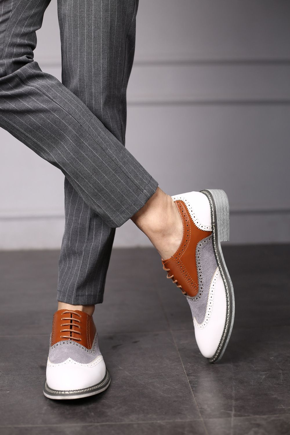 Shoes Men Leather Shoe Man Large Size Block Color Blocked Pointed Height Increasing Business Casual Leather Shoes for Men Men's Shoes Oxfords