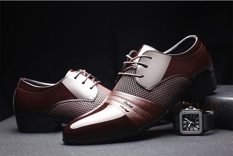 Shoes Men Leather Shoe Man New Men's Business Dress Leather Shoes Large Men's Shoes Oxfords