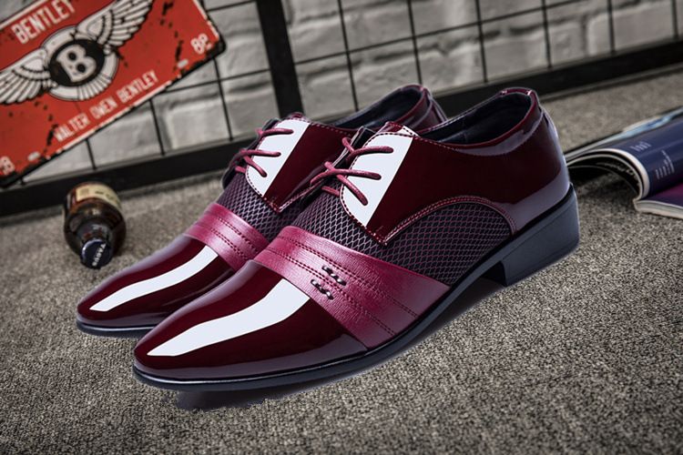 Shoes Men Leather Shoe Man New Men's Business Dress Leather Shoes Large Men's Shoes Oxfords