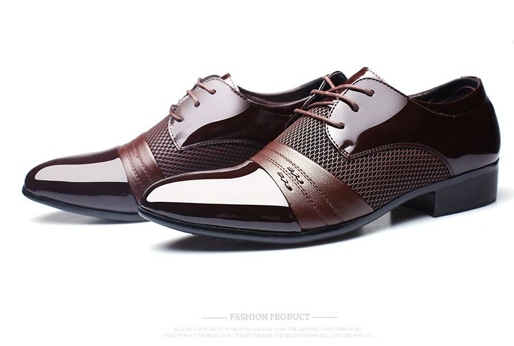 Shoes Men Leather Shoe Man New Men's Business Dress Leather Shoes Large Men's Shoes Oxfords