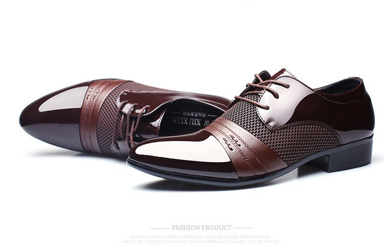 Shoes Men Leather Shoe Man New Men's Business Dress Leather Shoes Large Men's Shoes Oxfords