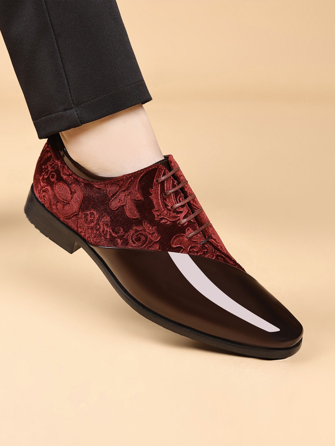 Shoes Men Leather Shoe Man Lace up Square-Toe Casual Loafers Men's Shoes Oxfords