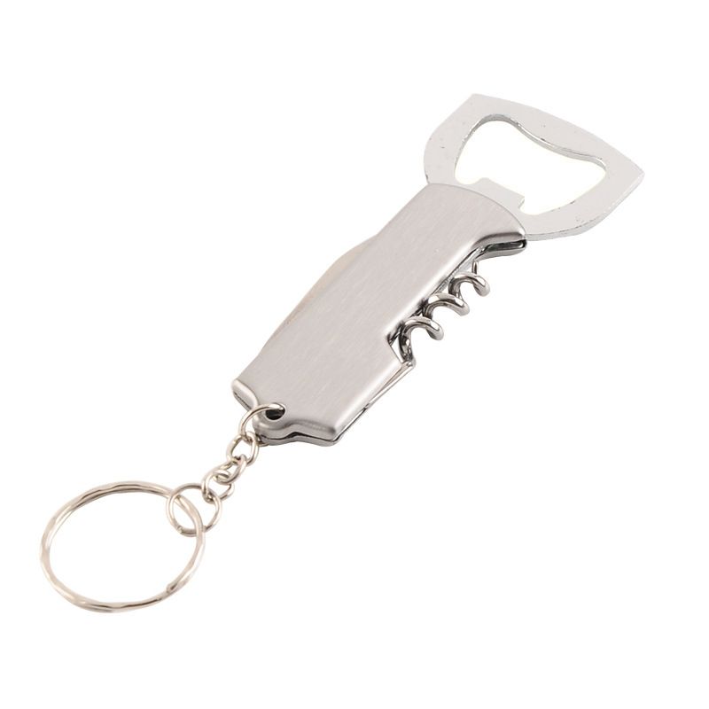 Bottle Opener Corkscrew Stainless Steel Red Wine Mini Bottle Opener Multifunctional Portable Beer Bottle Opener with Foil Cutter