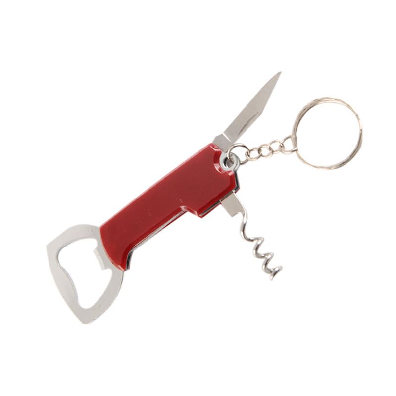 Bottle Opener Corkscrew Stainless Steel Red Wine Mini Bottle Opener Multifunctional Portable Beer Bottle Opener with Foil Cutter
