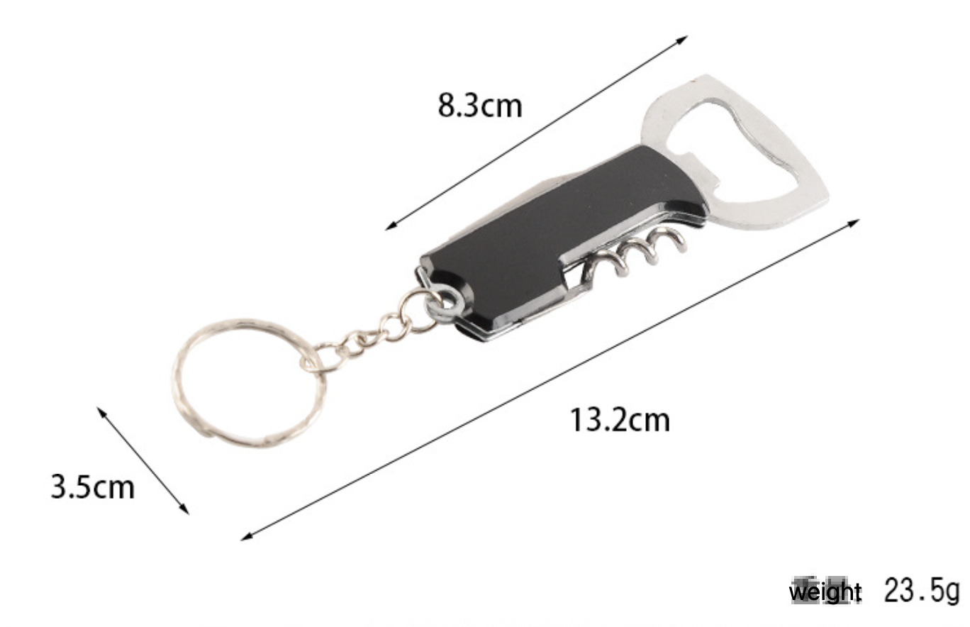 Bottle Opener Corkscrew Stainless Steel Red Wine Mini Bottle Opener Multifunctional Portable Beer Bottle Opener with Foil Cutter