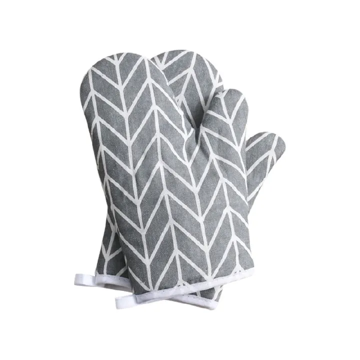 1pc Oven Glove Oven Mitts Nordic Style Insulated Gloves Heat-Resistant Microwave Oven Gloves High Temperature Resistant Kitchen Baking Oven Mitts
