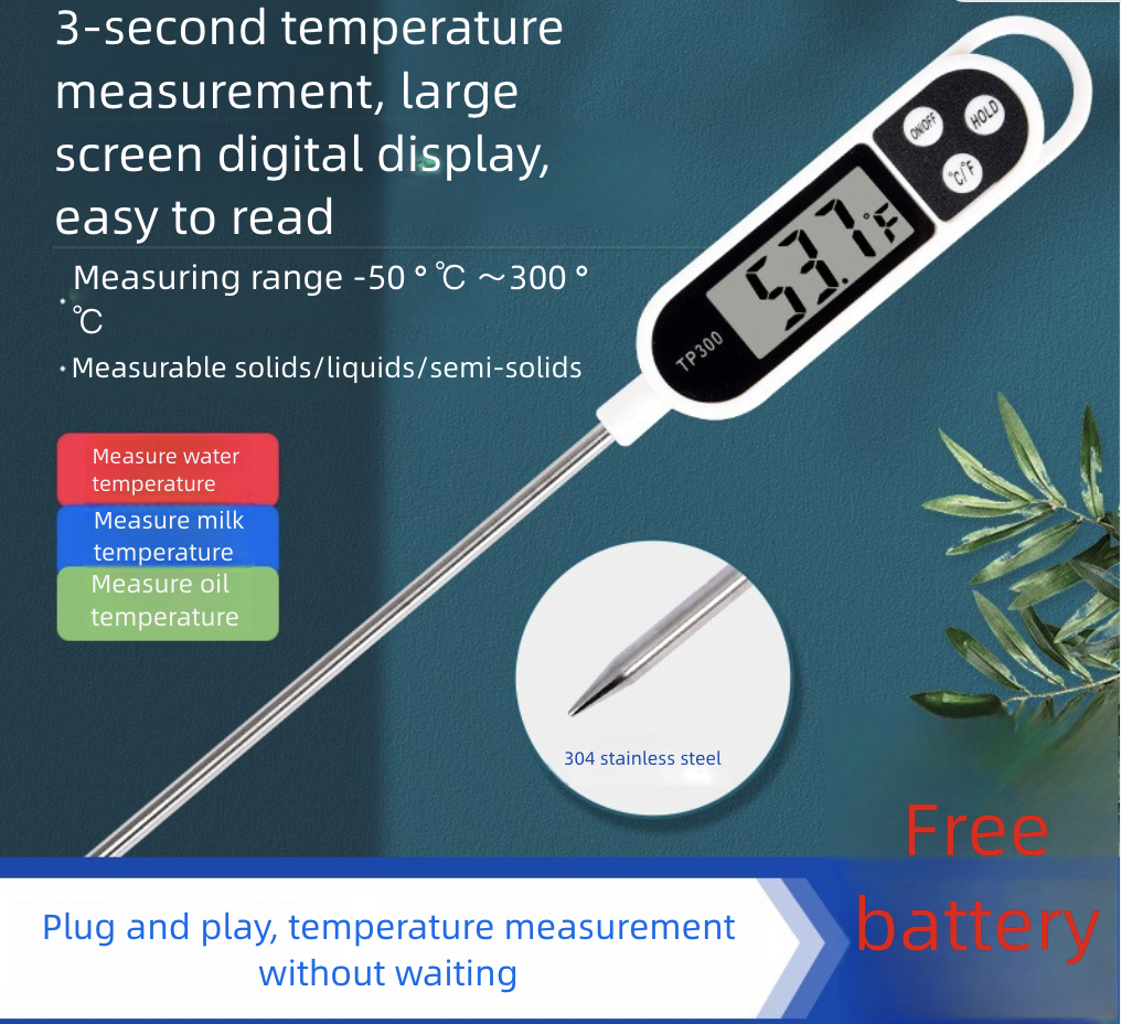 Thermometers Probe Type Food Thermometer Pen Type Barbecue BBQ Thermometer Oil Temperature Water Temperature Baking Electronic Thermometer