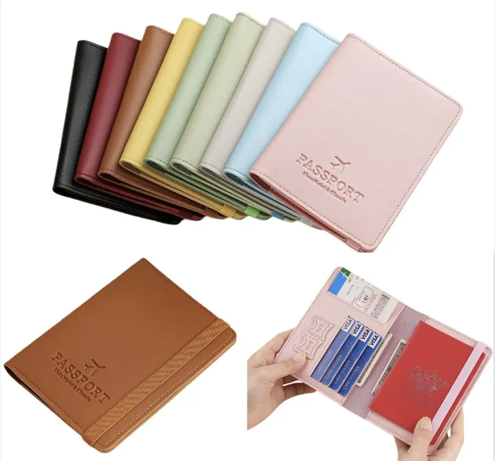 Passport Cover Passport Holder Passport Bag PU Leather Passport Holder Multi-Function Passport Clip Passport Document Cover Passport Case Portable Travel Ultra-Thin Passport Holder
