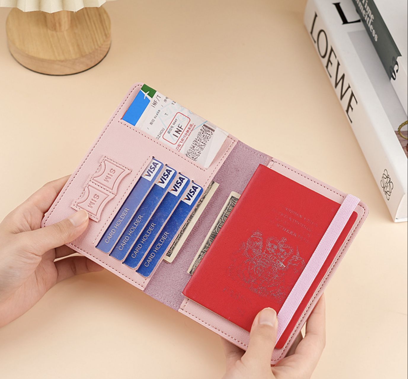 Passport Cover Passport Holder Passport Bag PU Leather Passport Holder Multi-Function Passport Clip Passport Document Cover Passport Case Portable Travel Ultra-Thin Passport Holder