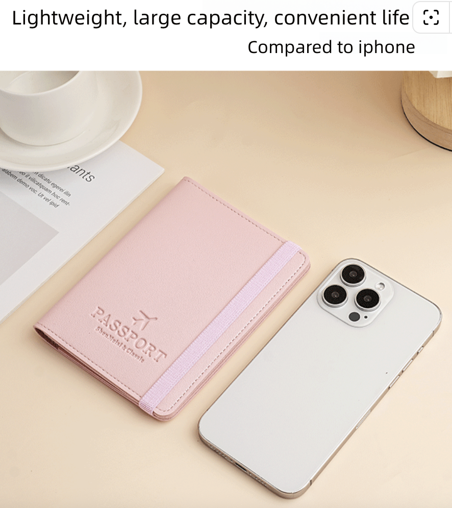 Passport Cover Passport Holder Passport Bag PU Leather Passport Holder Multi-Function Passport Clip Passport Document Cover Passport Case Portable Travel Ultra-Thin Passport Holder