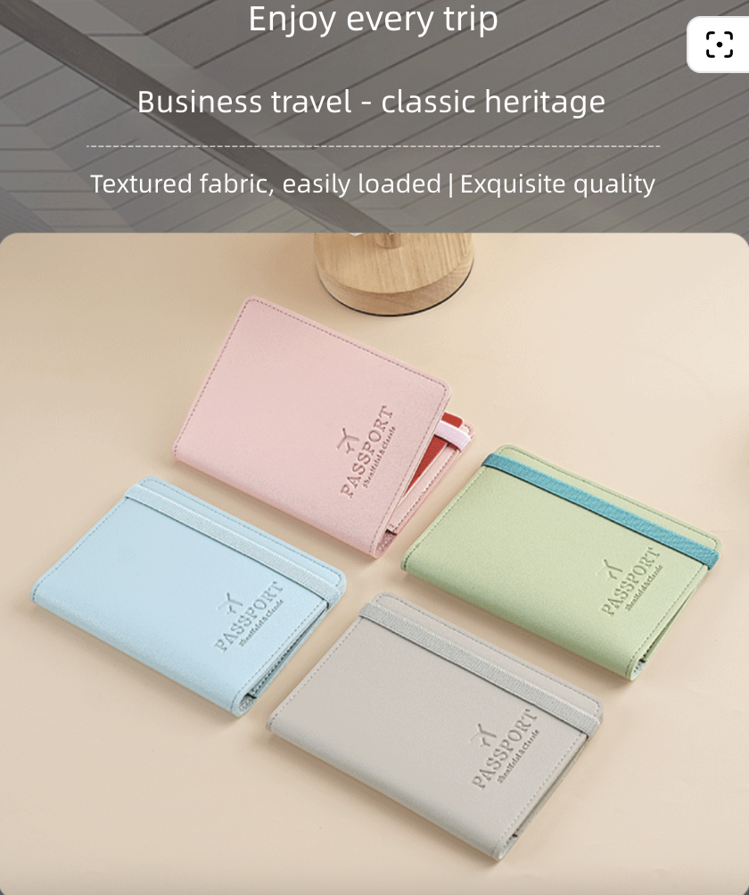 Passport Cover Passport Holder Passport Bag PU Leather Passport Holder Multi-Function Passport Clip Passport Document Cover Passport Case Portable Travel Ultra-Thin Passport Holder