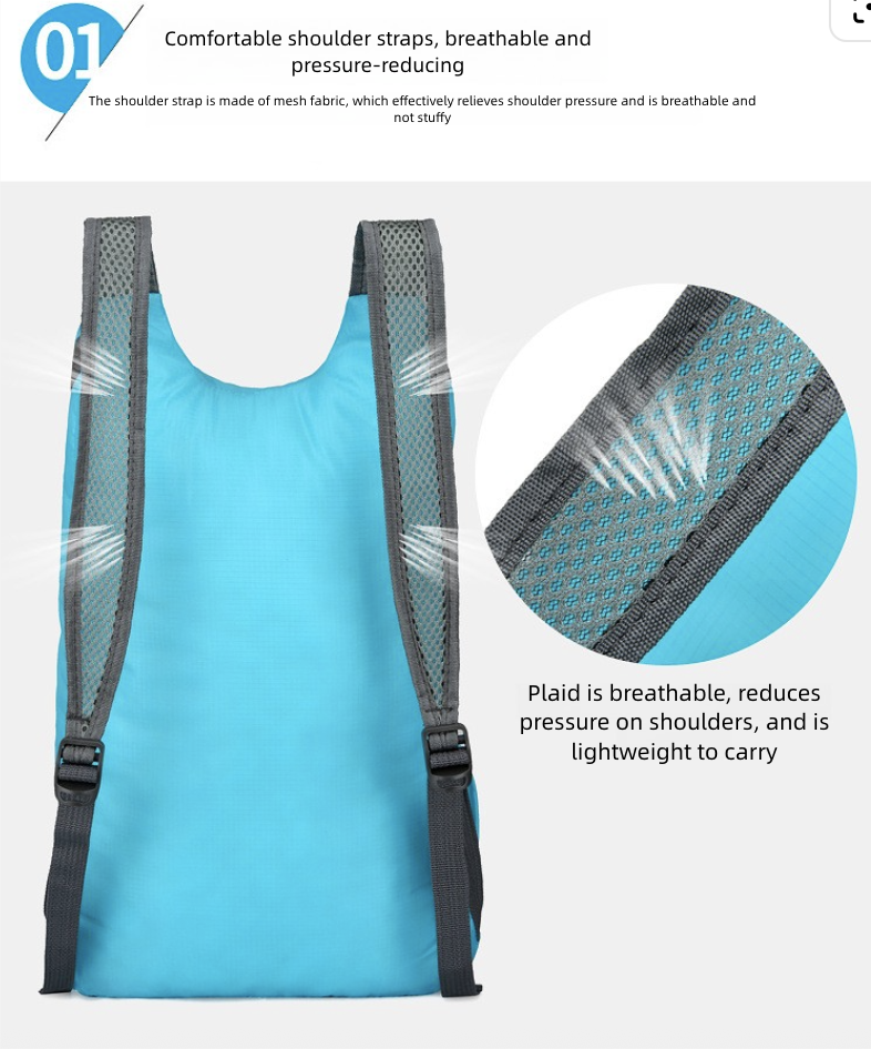 Small Waterproof Foldable Backpack Man Woman Lady Girl Travelling Bag Outdoor Folding Mini Bag Lightweight Travel Bag Fitness Sports Portable Backpack