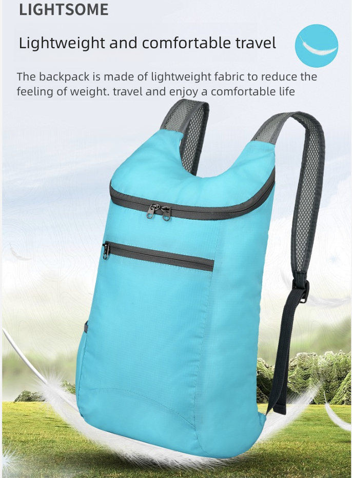 Small Waterproof Foldable Backpack Man Woman Lady Girl Travelling Bag Outdoor Folding Mini Bag Lightweight Travel Bag Fitness Sports Portable Backpack