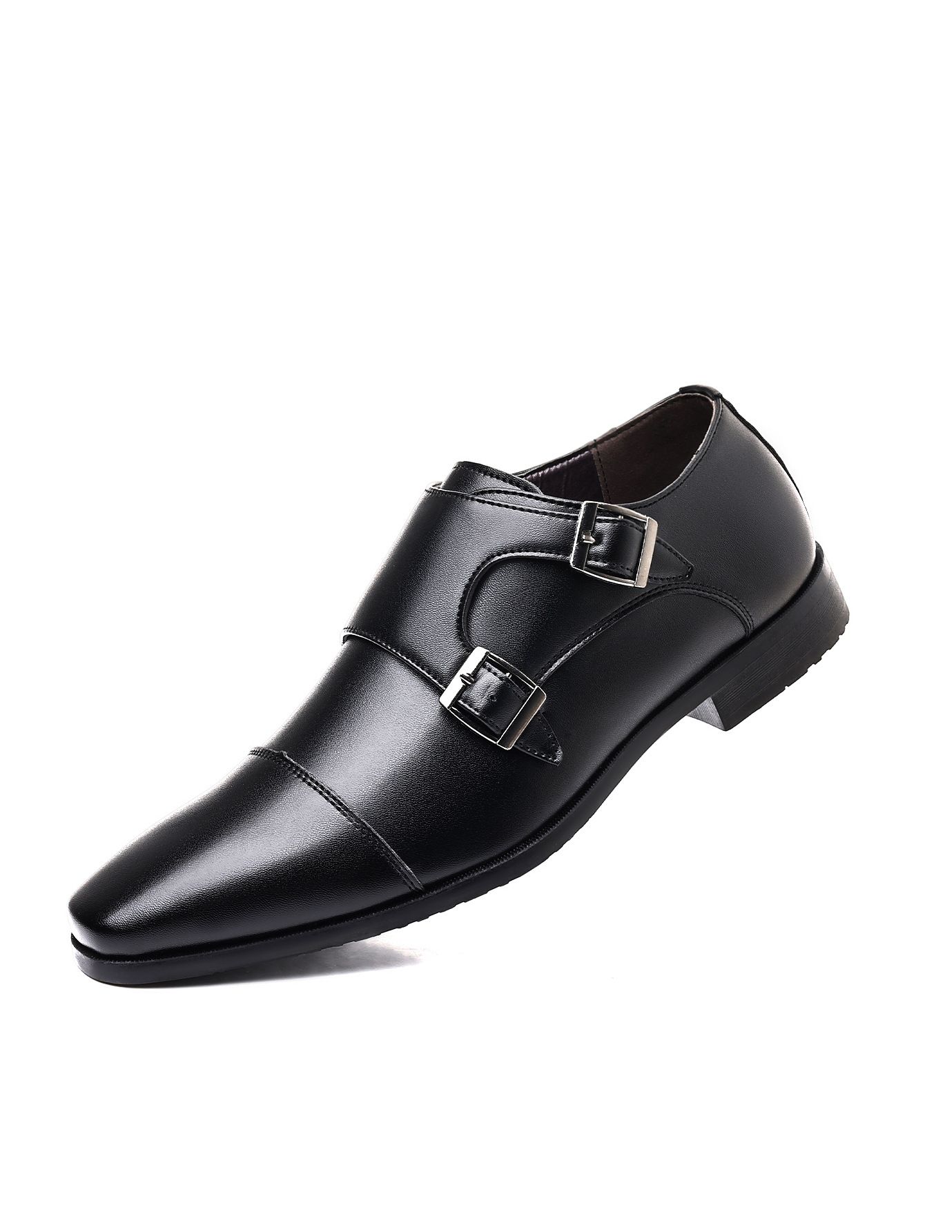 Shoes Men Leather Shoe Man Business Leather Shoes Men's Formal Shoes Casual Shoes Triple Connector Buckle Leather Shoes for Men Oxfords