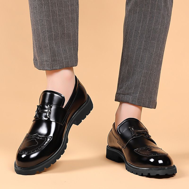 Shoes Men Leather Shoe Man Open Edge Bead Matte Craftsmanship Leather Shoe Men Two Color Shoe Upper Men's Shoes Oxfords