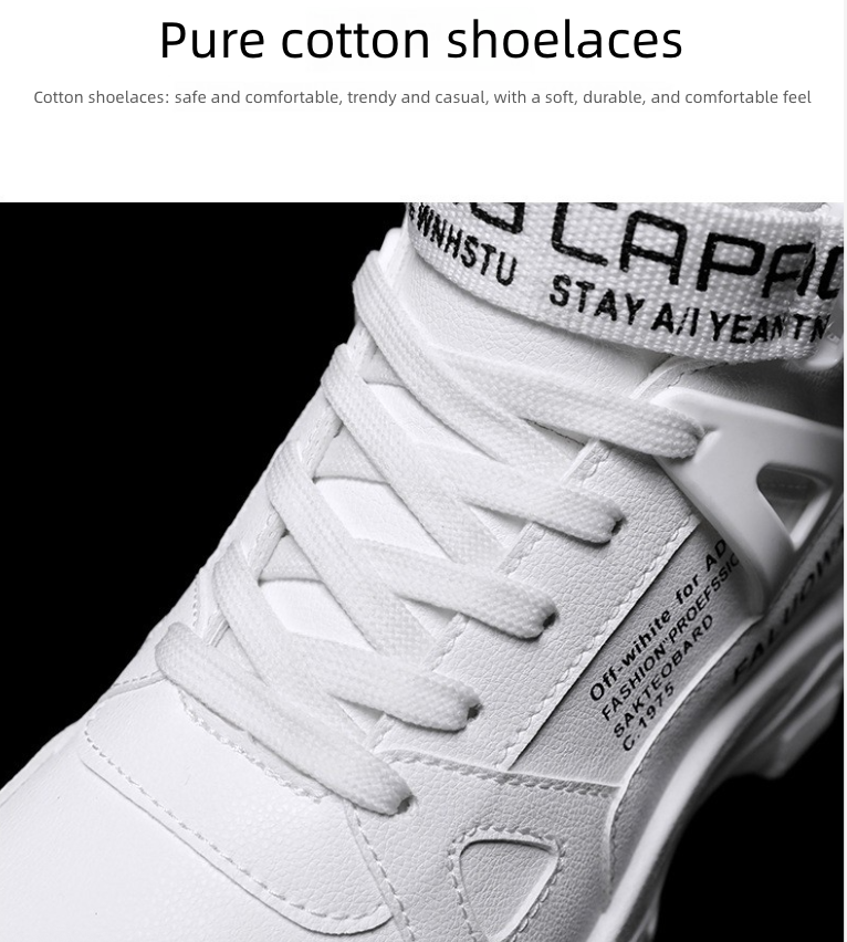 Men's Oversized Martin Boots Unisex Round-Toe High-Top Trendy Boots Military Style Men's Shoes