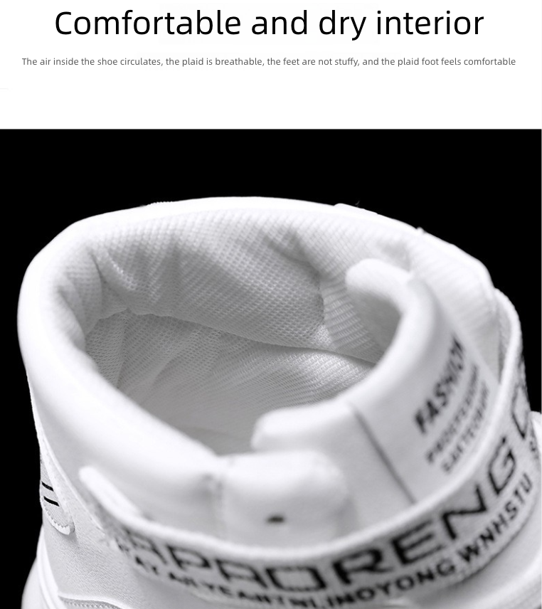 Men's Oversized Martin Boots Unisex Round-Toe High-Top Trendy Boots Military Style Men's Shoes