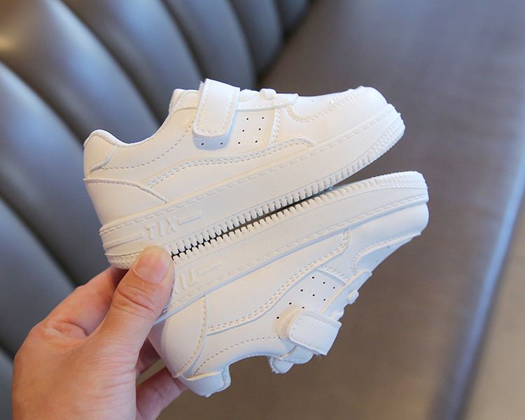 Kids Shoes Boys' Shoes Sneakers Children's White Sneakers New Spring Autumn Unisex Kids' Athletic Casual Board Shoes Leather Upper Soft Sole Baby Shoes