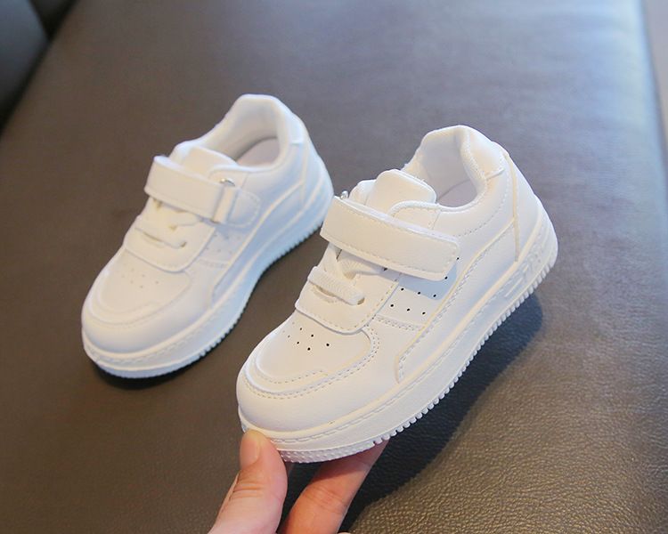 Kids Shoes Boys' Shoes Sneakers Children's White Sneakers New Spring Autumn Unisex Kids' Athletic Casual Board Shoes Leather Upper Soft Sole Baby Shoes