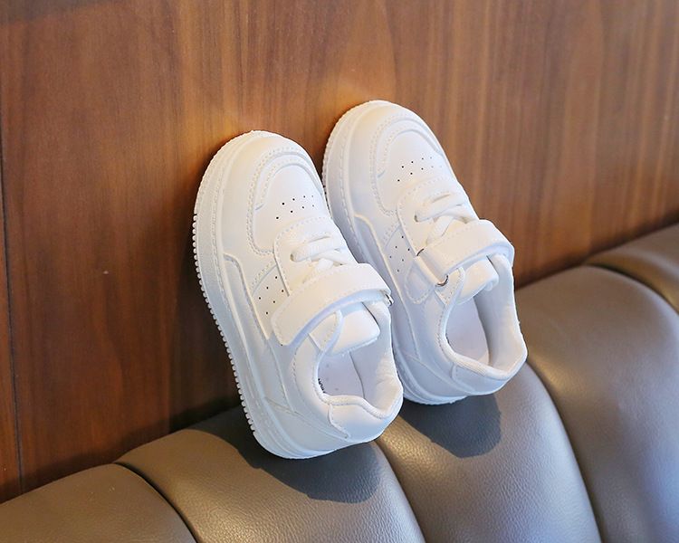 Kids Shoes Boys' Shoes Sneakers Children's White Sneakers New Spring Autumn Unisex Kids' Athletic Casual Board Shoes Leather Upper Soft Sole Baby Shoes