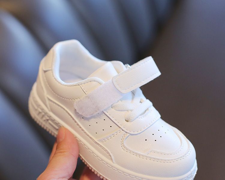Kids Shoes Boys' Shoes Sneakers Children's White Sneakers New Spring Autumn Unisex Kids' Athletic Casual Board Shoes Leather Upper Soft Sole Baby Shoes