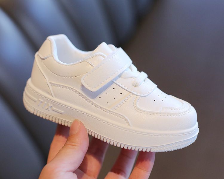 Kids Shoes Boys' Shoes Sneakers Children's White Sneakers New Spring Autumn Unisex Kids' Athletic Casual Board Shoes Leather Upper Soft Sole Baby Shoes