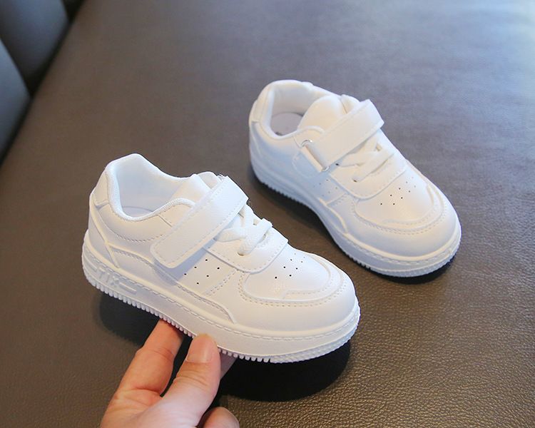 Kids Shoes Boys' Shoes Sneakers Children's White Sneakers New Spring Autumn Unisex Kids' Athletic Casual Board Shoes Leather Upper Soft Sole Baby Shoes