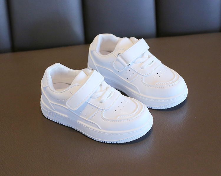 Kids Shoes Boys' Shoes Sneakers Children's White Sneakers New Spring Autumn Unisex Kids' Athletic Casual Board Shoes Leather Upper Soft Sole Baby Shoes