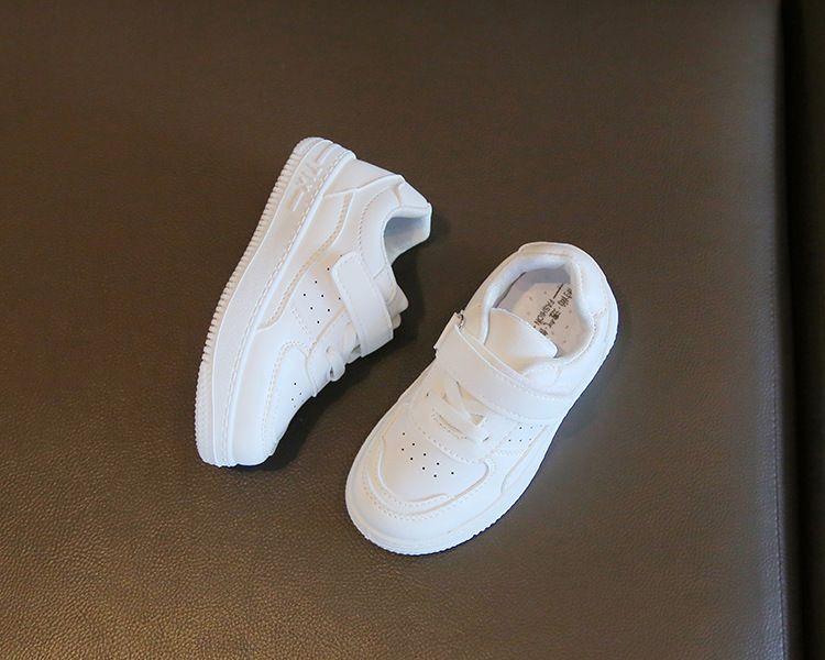 Kids Shoes Boys' Shoes Sneakers Children's White Sneakers New Spring Autumn Unisex Kids' Athletic Casual Board Shoes Leather Upper Soft Sole Baby Shoes