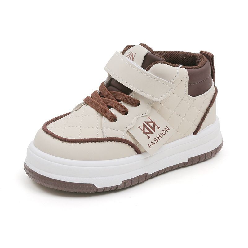 Children's Spring Autumn Boys' Casual Board Shoes New High-Top Girls' Sneakers Soft Sole Baby Shoes Kids Shoes Boys' Shoes Sneakers