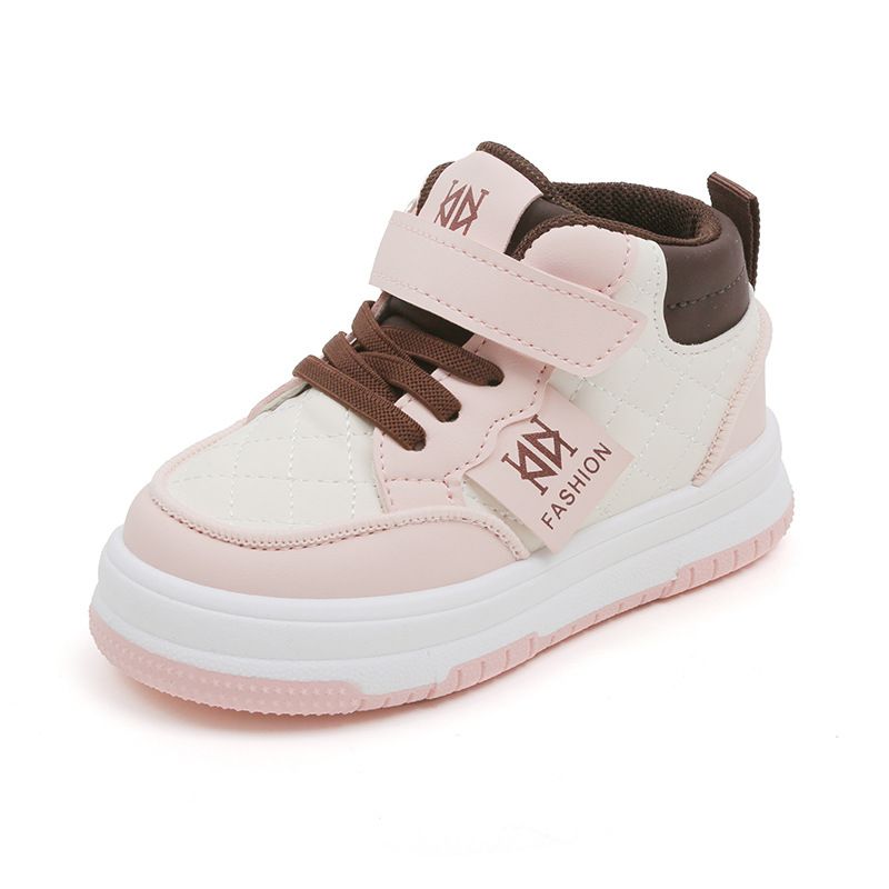 Children's Spring Autumn Boys' Casual Board Shoes New High-Top Girls' Sneakers Soft Sole Baby Shoes Kids Shoes Boys' Shoes Sneakers