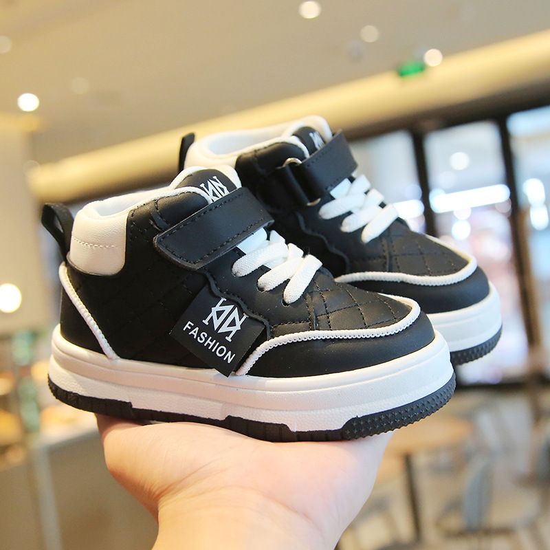 Children's Spring Autumn Boys' Casual Board Shoes New High-Top Girls' Sneakers Soft Sole Baby Shoes Kids Shoes Boys' Shoes Sneakers