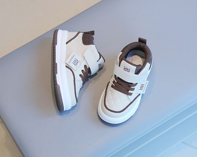 Children's Spring Autumn Boys' Casual Board Shoes New High-Top Girls' Sneakers Soft Sole Baby Shoes Kids Shoes Boys' Shoes Sneakers