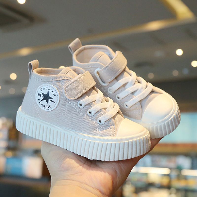 High-Top Canvas Shoes for Boys Girls New Spring Autumn Casual Slip-Resistant Flat Shoes Soft Soles for Toddlers Kids Shoes Boys' Shoes Sneakers