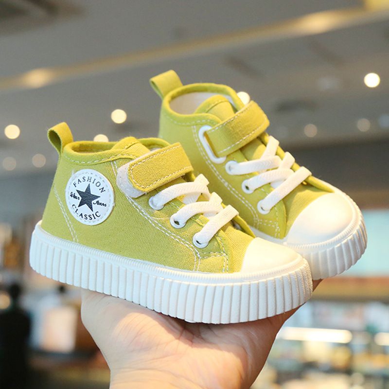 High-Top Canvas Shoes for Boys Girls New Spring Autumn Casual Slip-Resistant Flat Shoes Soft Soles for Toddlers Kids Shoes Boys' Shoes Sneakers
