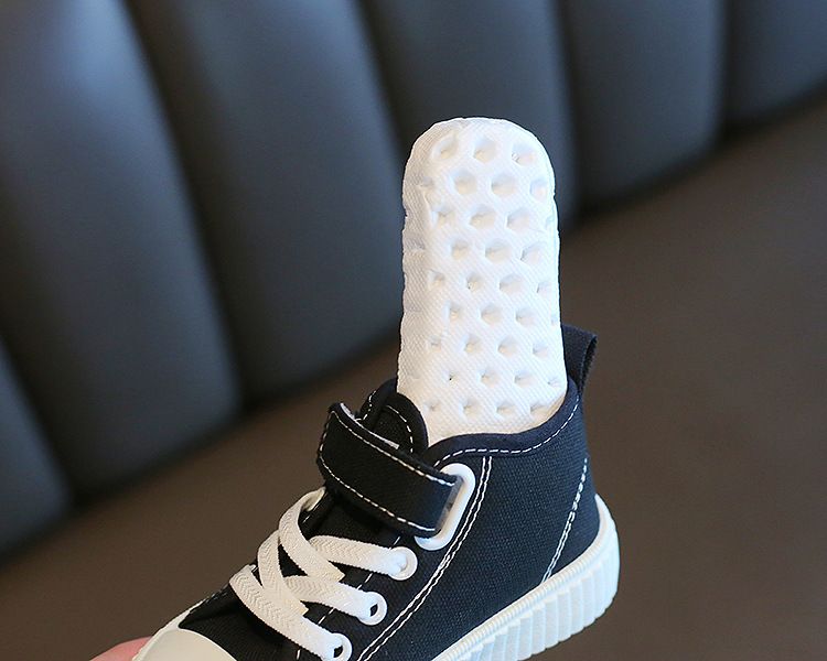 High-Top Canvas Shoes for Boys Girls New Spring Autumn Casual Slip-Resistant Flat Shoes Soft Soles for Toddlers Kids Shoes Boys' Shoes Sneakers
