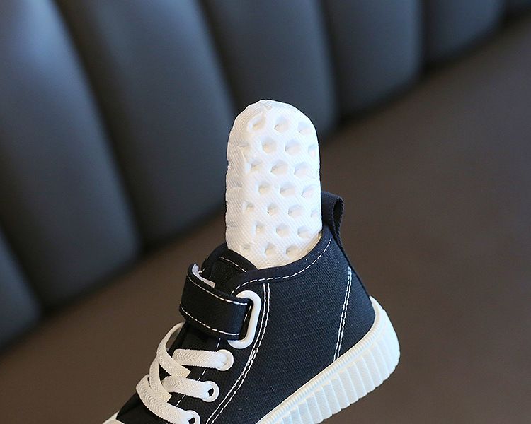 High-Top Canvas Shoes for Boys Girls New Spring Autumn Casual Slip-Resistant Flat Shoes Soft Soles for Toddlers Kids Shoes Boys' Shoes Sneakers