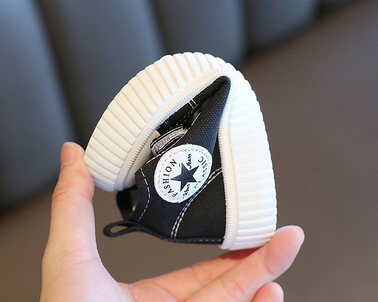 High-Top Canvas Shoes for Boys Girls New Spring Autumn Casual Slip-Resistant Flat Shoes Soft Soles for Toddlers Kids Shoes Boys' Shoes Sneakers