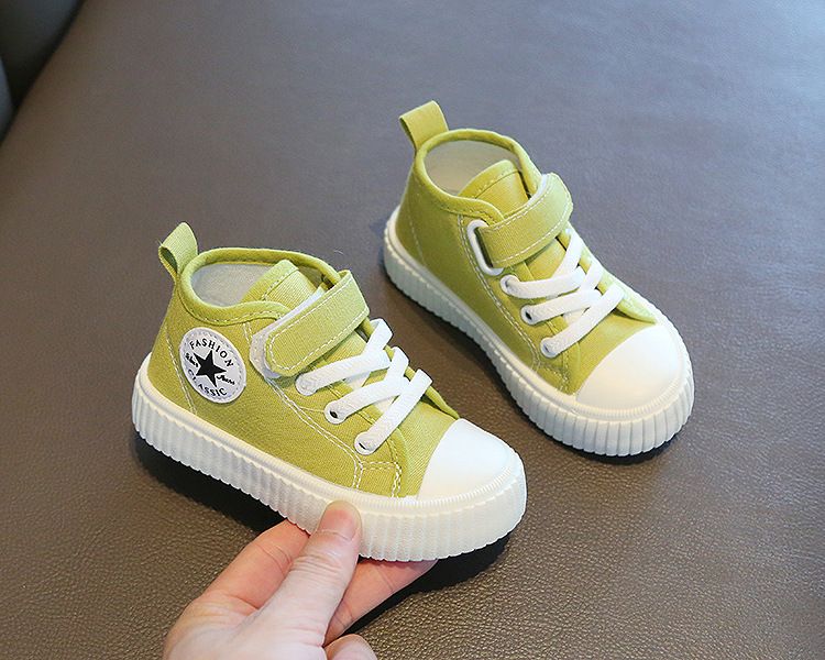 High-Top Canvas Shoes for Boys Girls New Spring Autumn Casual Slip-Resistant Flat Shoes Soft Soles for Toddlers Kids Shoes Boys' Shoes Sneakers
