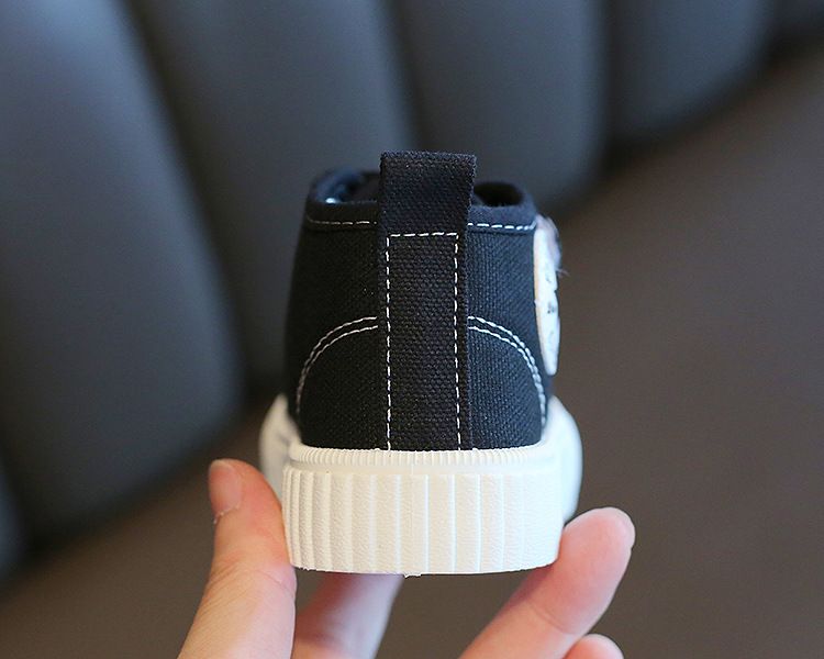 High-Top Canvas Shoes for Boys Girls New Spring Autumn Casual Slip-Resistant Flat Shoes Soft Soles for Toddlers Kids Shoes Boys' Shoes Sneakers