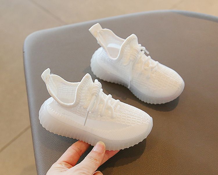 Children's Sports Shoes Spring Autumn Boys' Coconut Shoes New Girls' Casual Mesh Shoes Breathable Baby White Sneakers Kids Shoes Boys' Shoes Sneakers