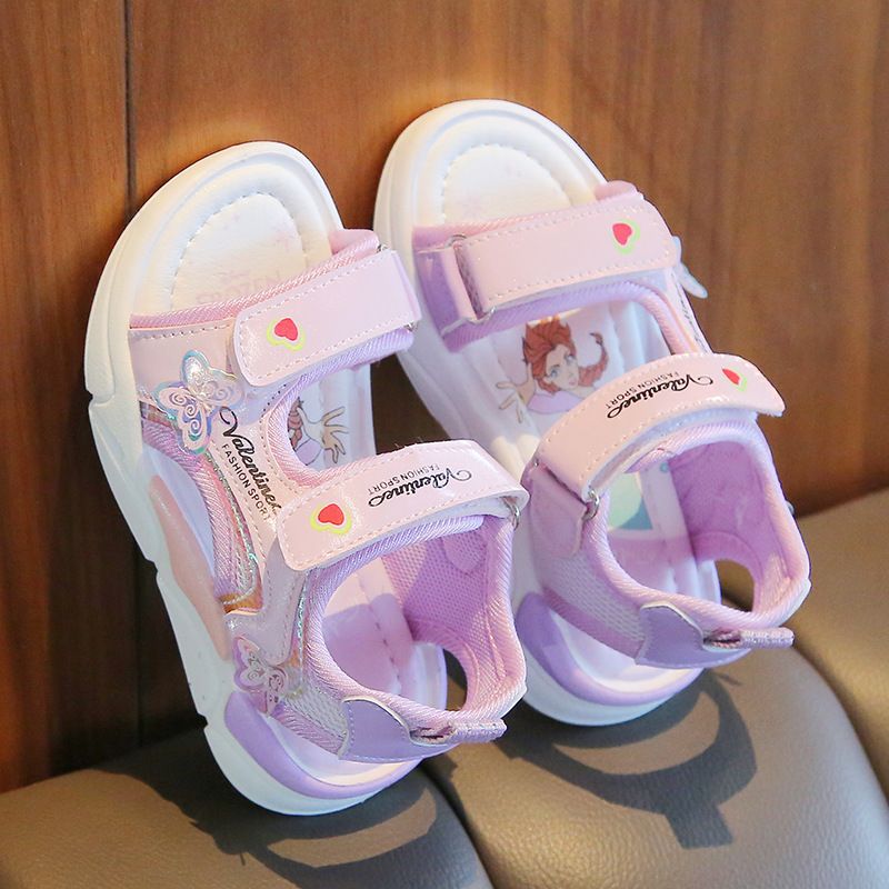 Girl's Sandals Summer New Arrival Children's Beach Shoes Cartoon Princess Baby Soft Sole Shoes Kids Shoes Girls' Shoes