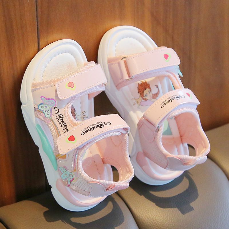 Girl's Sandals Summer New Arrival Children's Beach Shoes Cartoon Princess Baby Soft Sole Shoes Kids Shoes Girls' Shoes