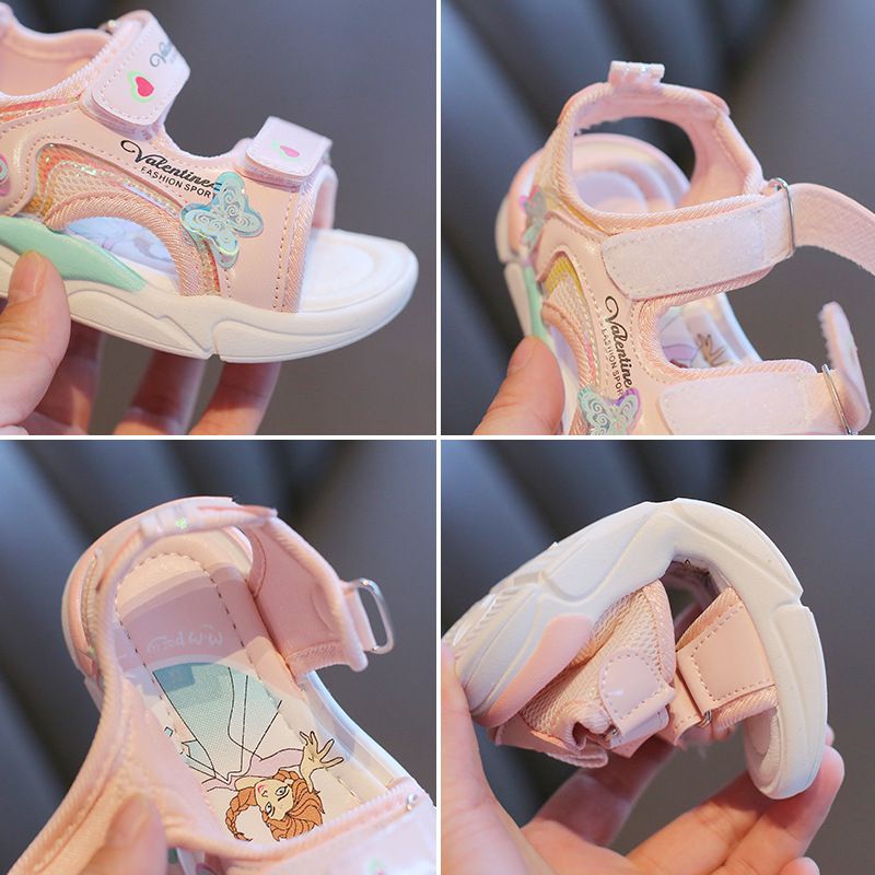 Girl's Sandals Summer New Arrival Children's Beach Shoes Cartoon Princess Baby Soft Sole Shoes Kids Shoes Girls' Shoes