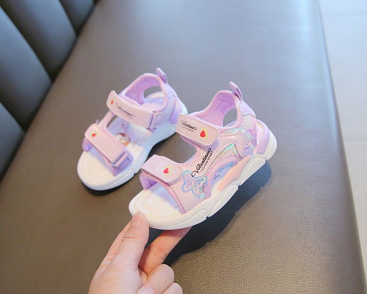 Girl's Sandals Summer New Arrival Children's Beach Shoes Cartoon Princess Baby Soft Sole Shoes Kids Shoes Girls' Shoes