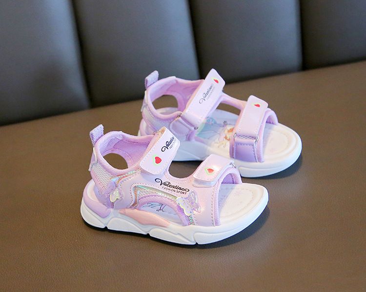 Girl's Sandals Summer New Arrival Children's Beach Shoes Cartoon Princess Baby Soft Sole Shoes Kids Shoes Girls' Shoes