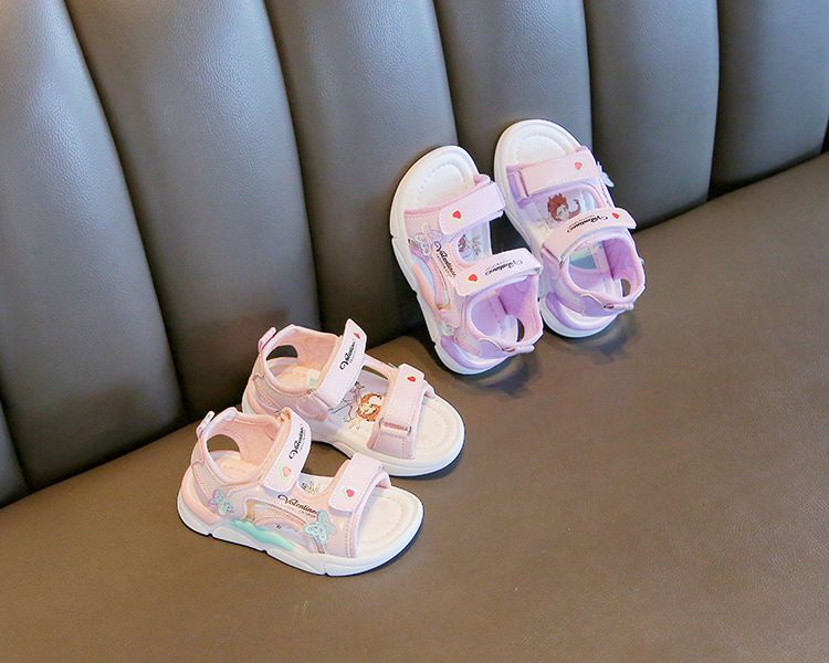 Girl's Sandals Summer New Arrival Children's Beach Shoes Cartoon Princess Baby Soft Sole Shoes Kids Shoes Girls' Shoes