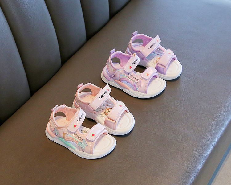 Girl's Sandals Summer New Arrival Children's Beach Shoes Cartoon Princess Baby Soft Sole Shoes Kids Shoes Girls' Shoes